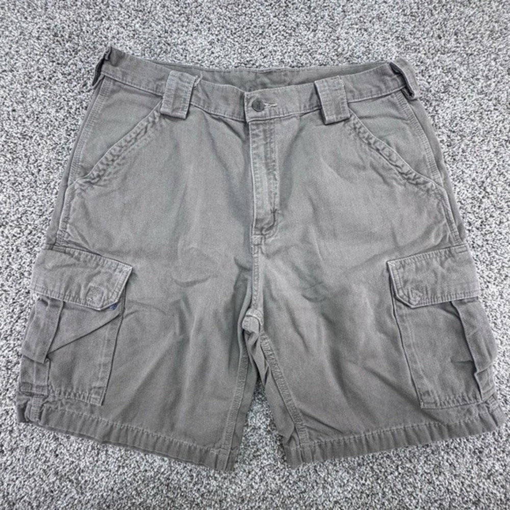 Carhartt Cargo Short Brown Size 36 Work Wear Vintage 10" Inseam B164‎ MUS Baggy